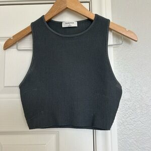 Babaton Charcoal Ribbed Top